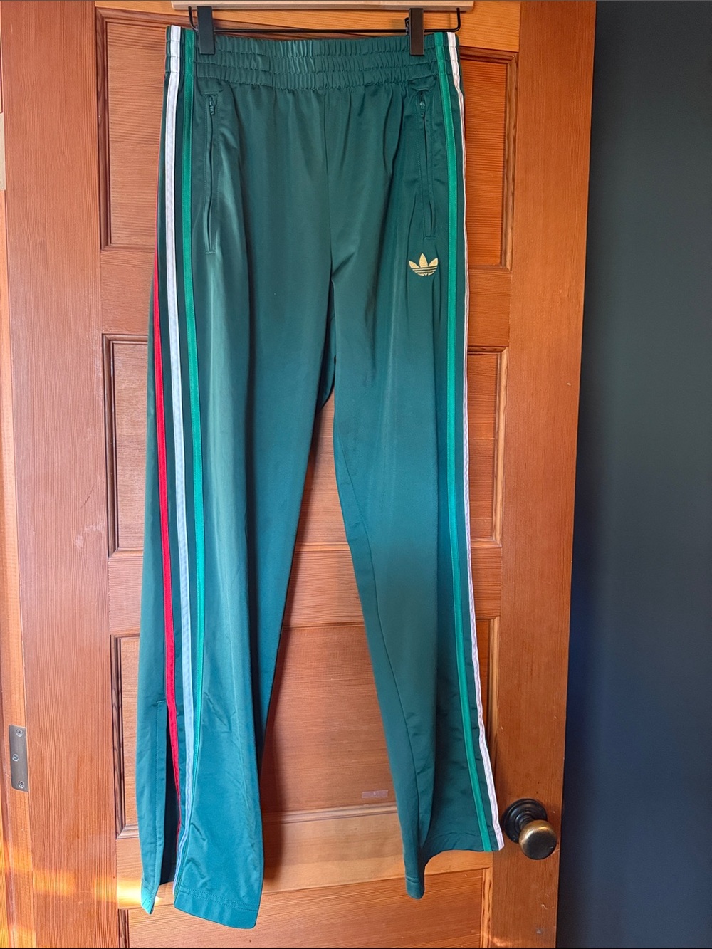 Adidas Firebird Green Red White Track Pants